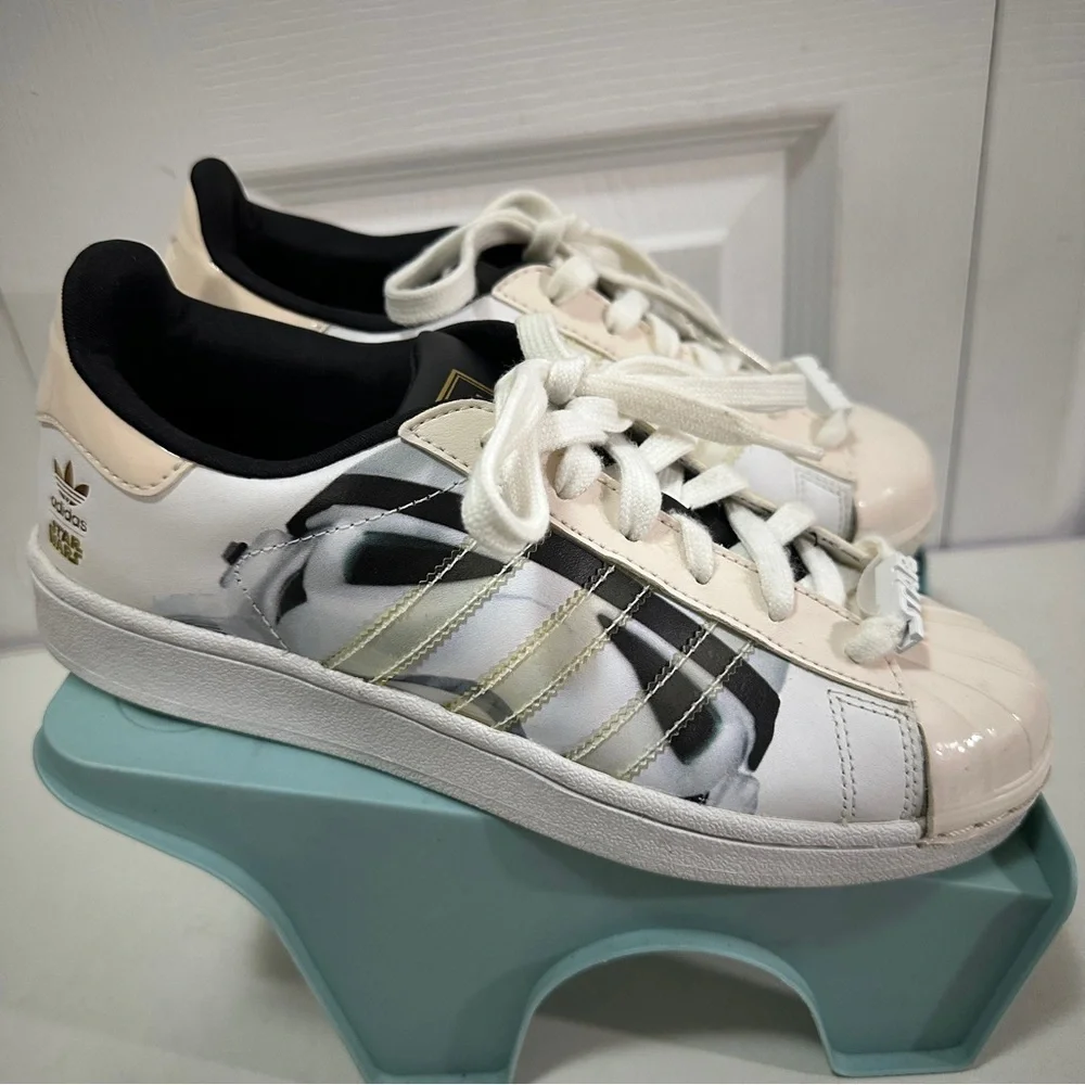 adidas White and Black Women's Shoes - Picture 2 of 7